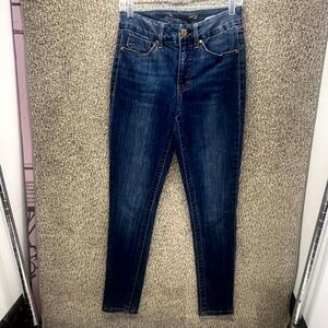 Seven7 Tummyless Skinny Jeans Womens Size 6‎ Blue Denim Cotton Stretch High Rise
